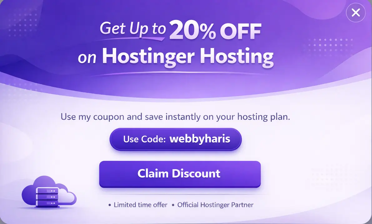 Hostinger Discount Popup